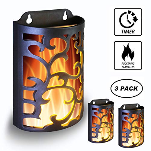 Yucanucax Decorative Lanterns With Timer, Candle Light Flameless Candles Indoor/Outdoor Wall Sconces,Flickering Flames Wall Light For Hallway thumb #1