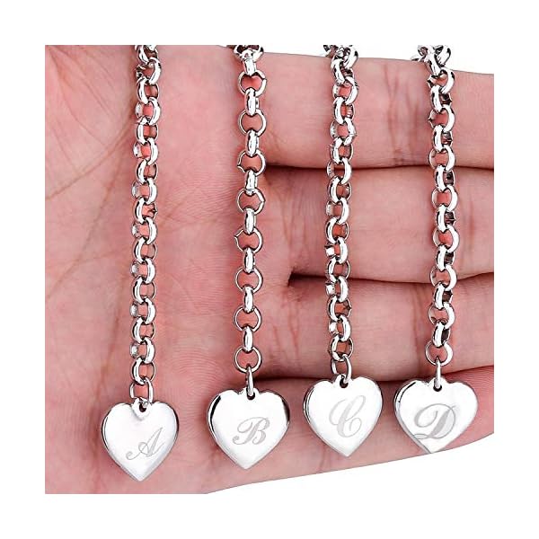 Initial-Charm-Bracelets-Stainless-Steel-Heart-26-Letters-Alphabet-Bracelet-for-Women-Valentines-Day-Gifts SANNYRA Charm Z Bracelet Gifts | Heart Initial Charms Bracelets for Women Trendy | 26 Letters Stainless Steel Bracelet Gifts Ideas for Teen Girls