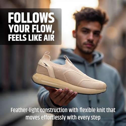Image of ASIAN Wind Pro-11 Walking Shoes for Men | Lightweight Slip-On Sneakers with Soft Cushion Sole & Breathable Mesh