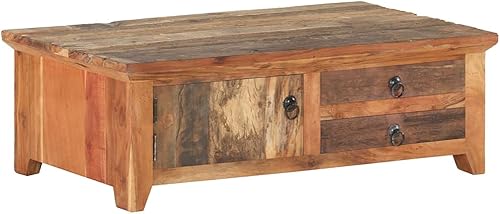 Miniatura 9 de Mesa auxiliar, mesa de centro de granja con armarios de almacenamiento, mesa de centro de almacenamiento elevada adecuada para sala de estar,