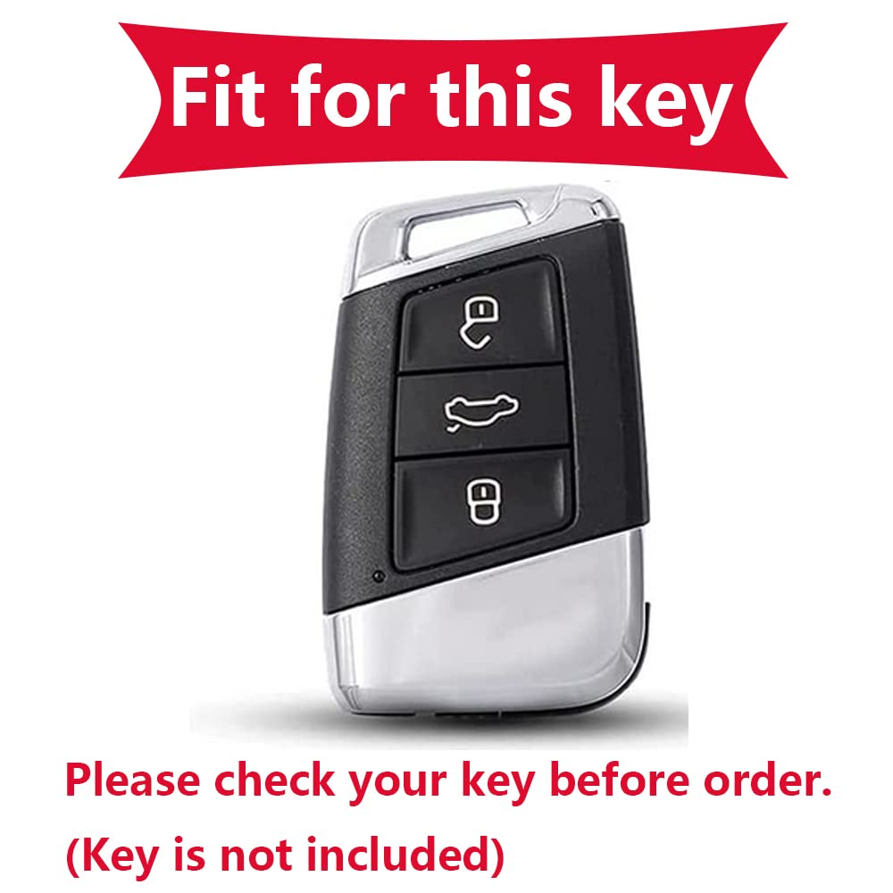 KUNIO Autoschlüssel Hülle - Leder Case Für VW, Skoda & Seat Keyless Go