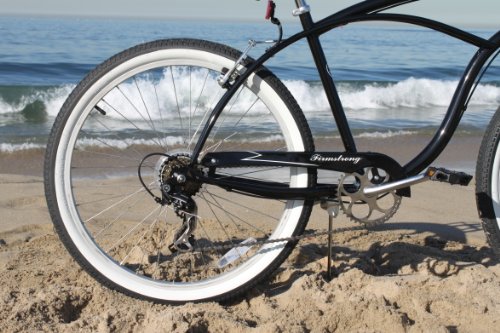 Firmstrong Urban Man Beach Cruiser Bike, Mens Bicycle 26-Inch, 7-Speed, Black - Thumbnail 3