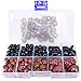 BESTCYC 1 Box (130pcs) 8~16mm Black and Brown Plastic Safety Nose D-Type for Doll Teddy Puppet Making