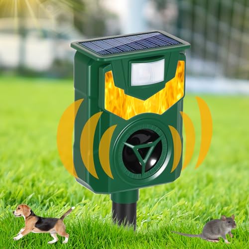 Répulsif pour Chats Et Oiseaux De Jardin, à Ultrasons Et à Énergie Solaire, Rechargeable par USB, Étanche. Idéal pour Les Chats, Les Oiseaux Et Les...