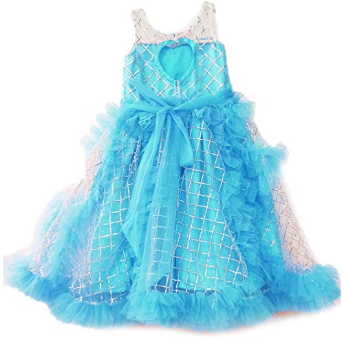 Image of TILISM Girl's Soft Net Fit and Flare Maxi Gown