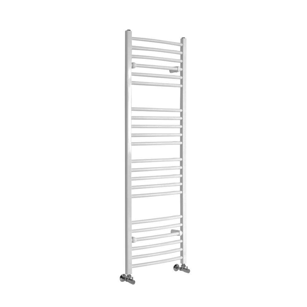 Milano White Ive - Curved Heated Towel Rail 1600Mm X 500Mm