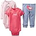 Carter's Baby Girls' 3 Piece "Take me Away" Set (Baby) - Hugs