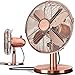 KESSER® - Tischventilator Design Retro Voll-Metallgehäuse 80° Oszillation - leise Ventilator mit 3 Geschwindigkeitsstufen - Zuschaltbare | Windmaschine | Neigungswinkel ca. 40° Metall, Kupfer