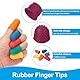 PATIKIL Gummifingerspitzen, 15er-Pack Silikon-Daumen-Fingerschutz-Fingerspitzenabdeckungen Schutzpolster Fingerhüte für Büro-Zählen Nähen, Rosarot XL-Größe