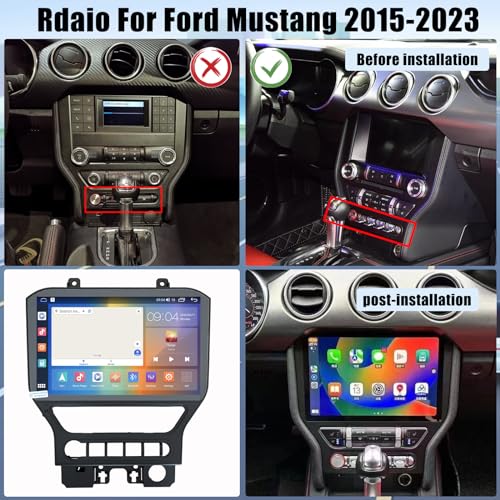 Para Ford Mustang 2015-2023, rádio Android 13, tela sensível ao toque HD de 11,5 polegadas, estéreo
