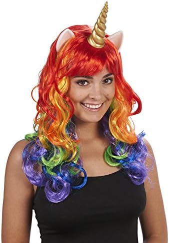 Rainbow Unicorn Adult Wig