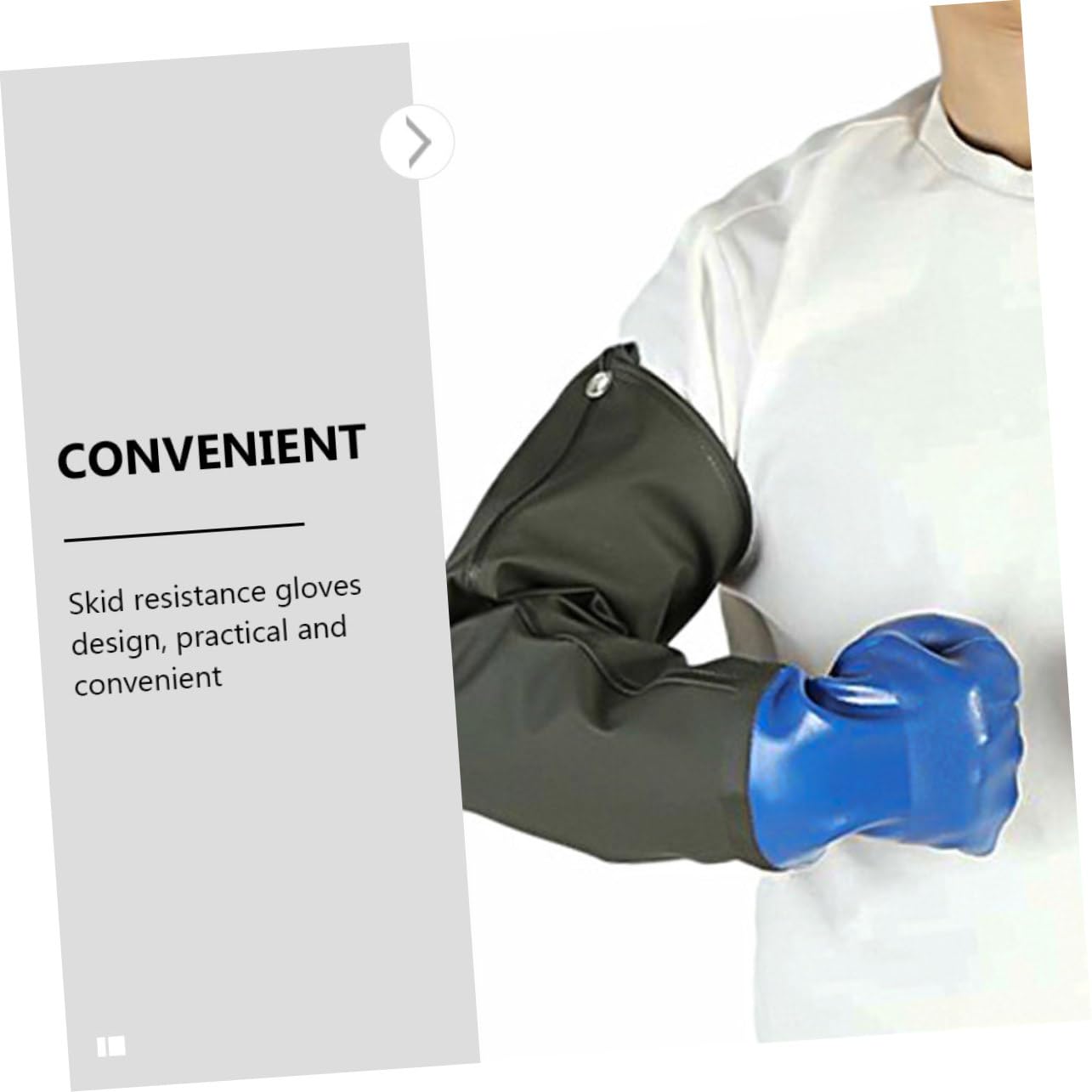 Guantes de Goma Industriales Resistentes al Agua Reutilizables de PVC Diseño Antideslizante para Pesca y Limpieza Protección Ácidos y Aceites Único