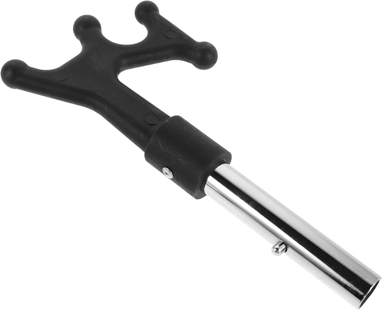 BESTYASH Telescopic Boat Hook with Floatable Design and Versatile Nylon Hook Head, High-Strength Chrome-Plated Iron Build for Kayak and Yacht Docking, for Boating and Water Activities