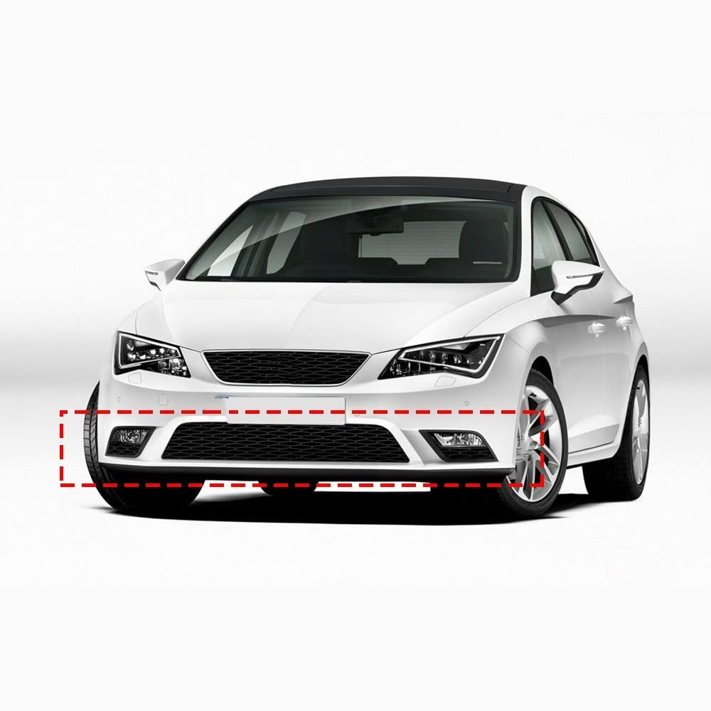 Extension Pare-Chocs Avant Dynamique pour Seat Leon MK3-5F 2013 2016 Kit Carrosserie Jupes Latérales Rabats Pièces Extérieures Becquets Avant Lèvre Pare-Chocs Avant(Unpainted
