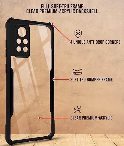 Image of Jkobi Back Cover Case for Infinix Note 11 Pro (Shockproof Clear Panel | Professional Black)