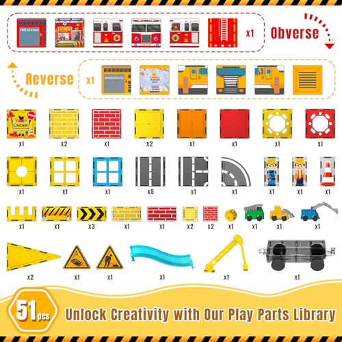 Magnetic Tiles with Crane Marble Run DROPS TO - image 5