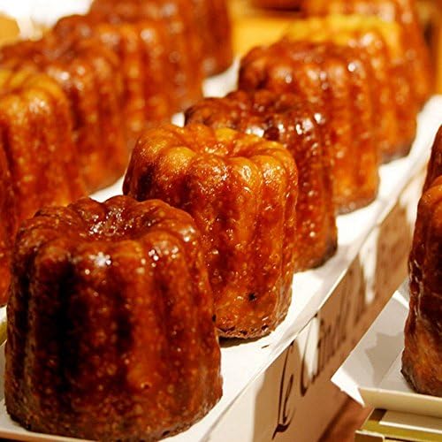IBILI Canele Mould Set Moka 6 cm 4 Pieces, rolled steel plate, Black, 6 x 6 x 5 cm