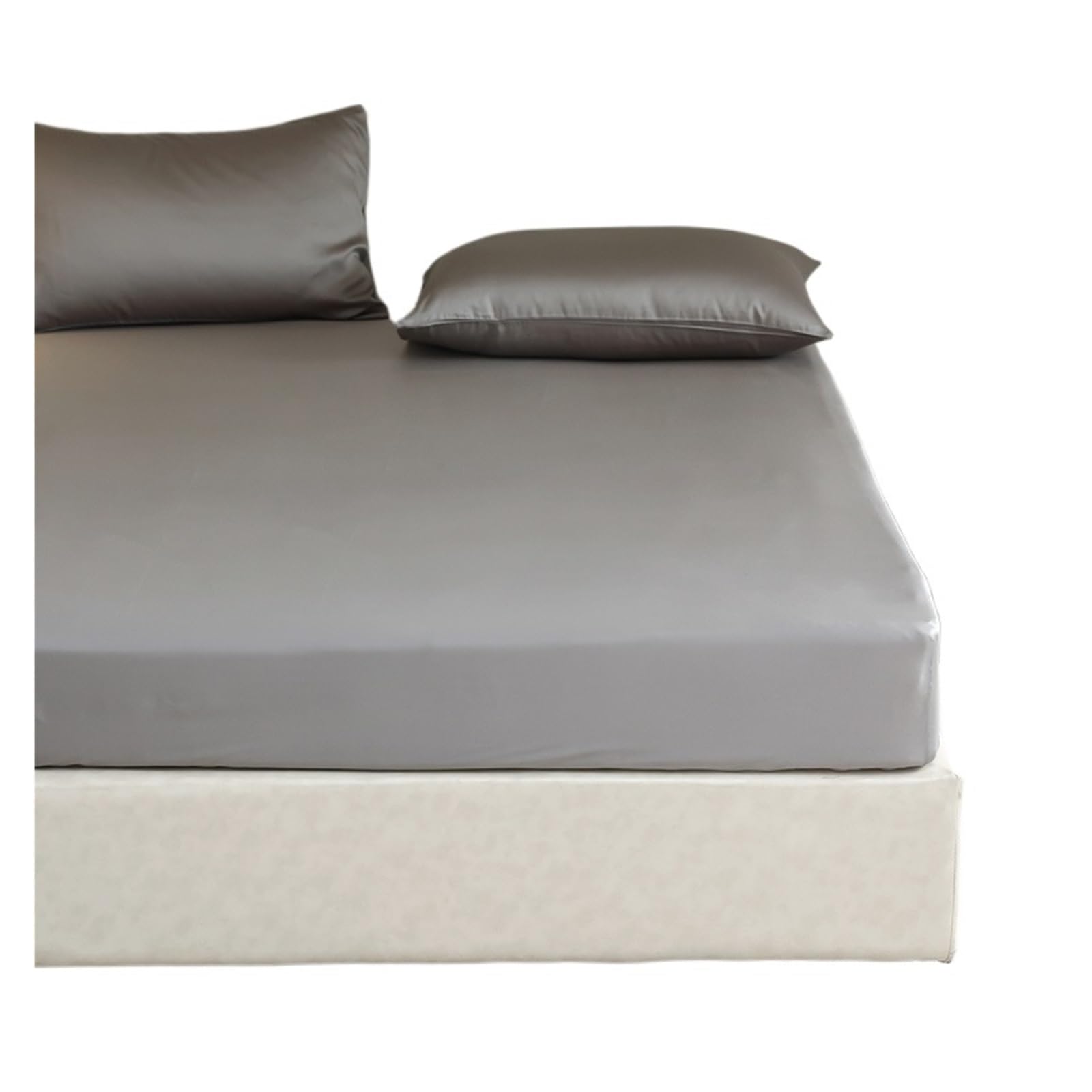 Drap-Housse en Soie Anti-Plis avec Housse de Matelas Élastique 100x190cm