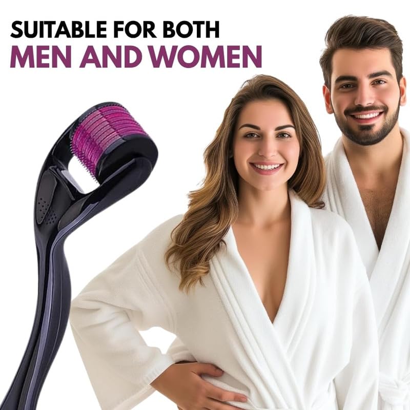 THE PURE NEST Derma Roller 0.5mm for Hair & Beard Growth ? 540 Titanium Micro Needles for Hair Regrowth, Beard Growth, Acne Scar Reduction & Skin Rejuvenation ? Safe for Men & Women 2