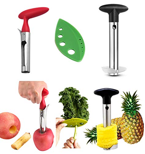 Apple Corer + Pineapple Tool + Herb Kale Stripper- Lever