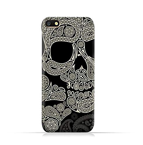 AMCOppo A7 7 TPU Silicone Protective Case with Skull & Piesley Design
