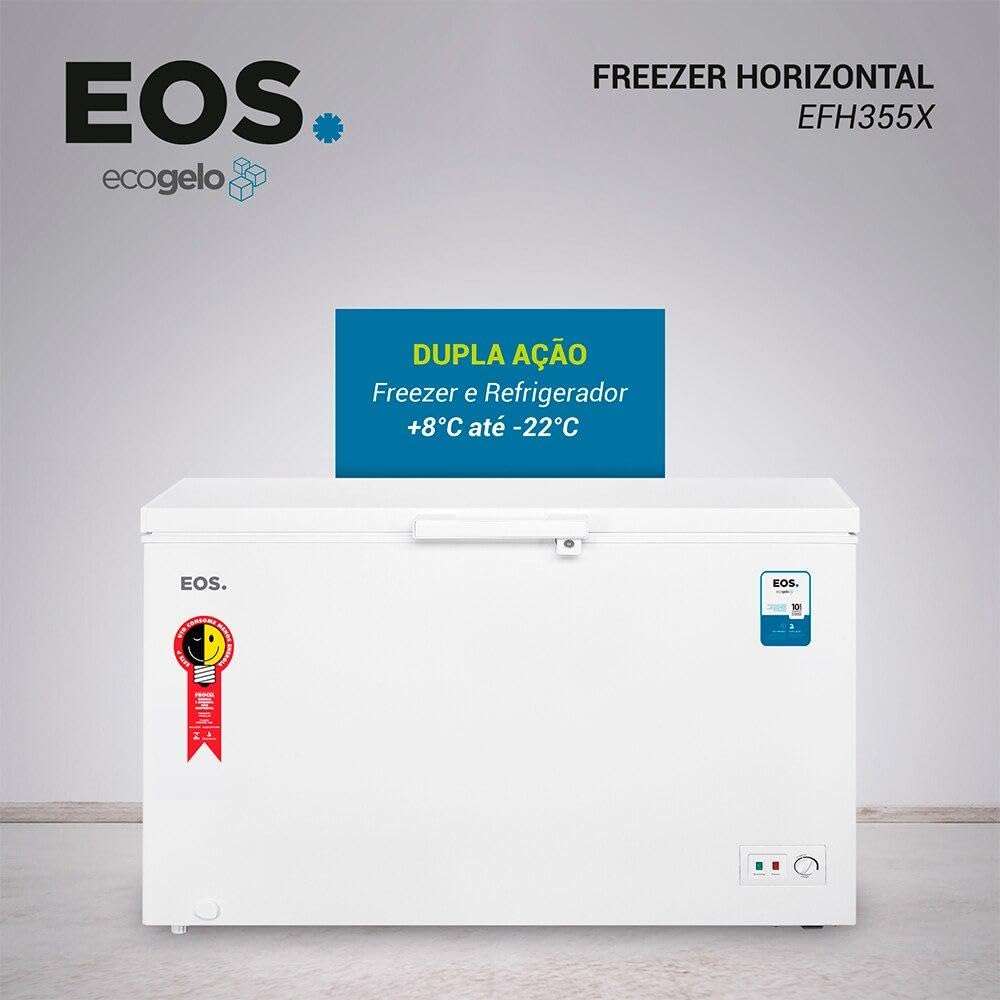 Freezer e Conservador Horizontal Eos 309 Litros Ecogelo Efh355x