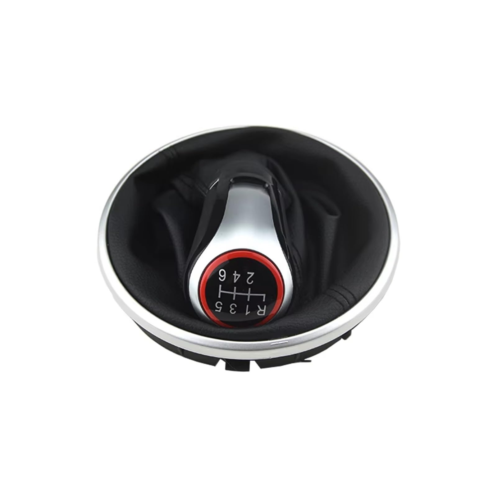 EFDDTBHE Compatible with Skoda for Fabia 2 for Roomster 2007-2014 Gear Shift Knob 5/6 Speed Lever Change Knob Gaiter Boot Cover Car Styling Shifter Handle(6 Speed)