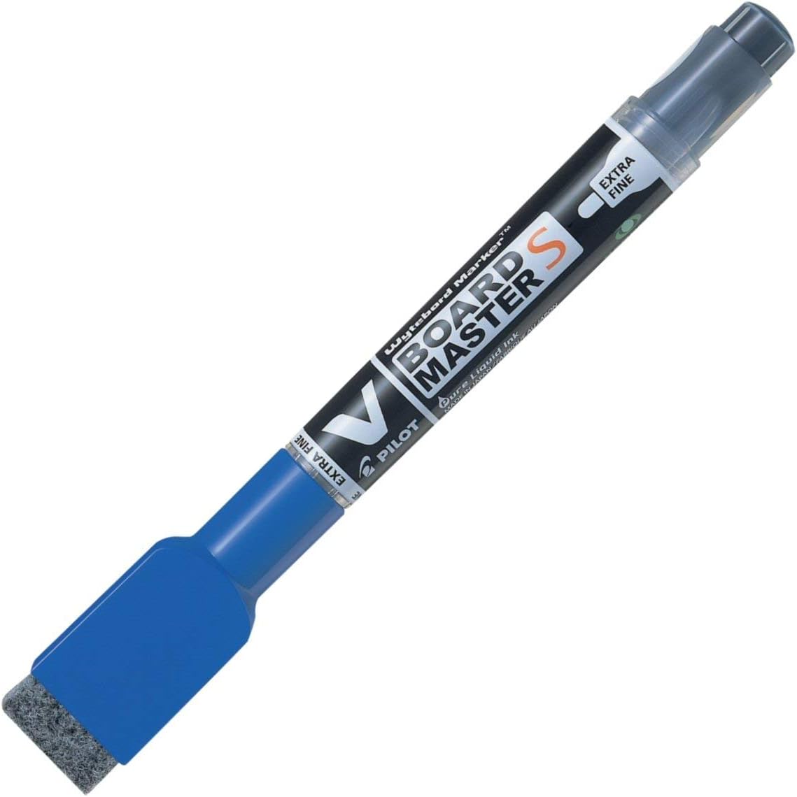 Pilot V-Board Master S 3.5 mm Tip Extra Fine Whiteboard Marker with Eraser - Blue (Box of 10)