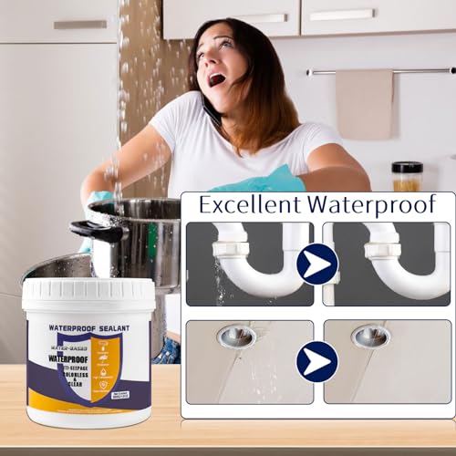 300g Invisible Waterproof Agent - Transparent Waterproof Sealant, Indoor & Outdoor Waterproof Coating for Protecting Surfaces and Repairing Building Walls, Indoor and Outdoor, and Roof Leaks