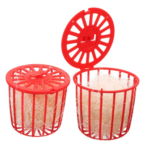 Image of 2pcs Bird's Nest Where Bird Nest Container Canary Nest Pan Parakeet Nest Bird Nesting Bowls Bird Nests Plastic Hollow Cage Nest Bird Nest Bowl Pet Supplies Parrot