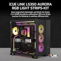 CORSAIR iCUE LINK LS350 Aurora RGB-Lichtleisten 350mm Kit – 2X Magnetisch Gestreute RGB-LED-Streifen – iCUE LINK Adapter und ARGB zu iCUE 3-Pin Adapterkabel im Lieferumfang Enthalten – Ansicht 2