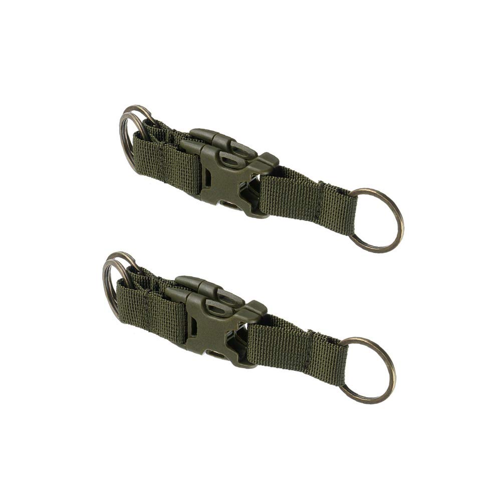 Ocobudbxw Outdoor EDC Porte-clés Tactique Molle Sangle Sac À Dos Clip Mousqueton Boucle Crochet