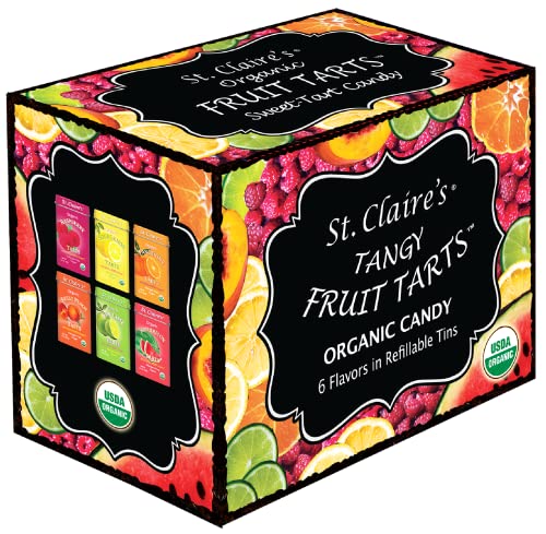 St. Claire's Fruit Tart Box, (6 Flavor Assortment) | Gluten-Free, Vegan, GMO-Free, Plant-based, Allergen-Free | Made in the USA