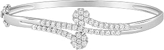 GIVA 925 Silver You Sparkle Cuff Bangle, Adjustable | Gifts for Women and Girls | With Certificate of Authenticity and 925... Price In India