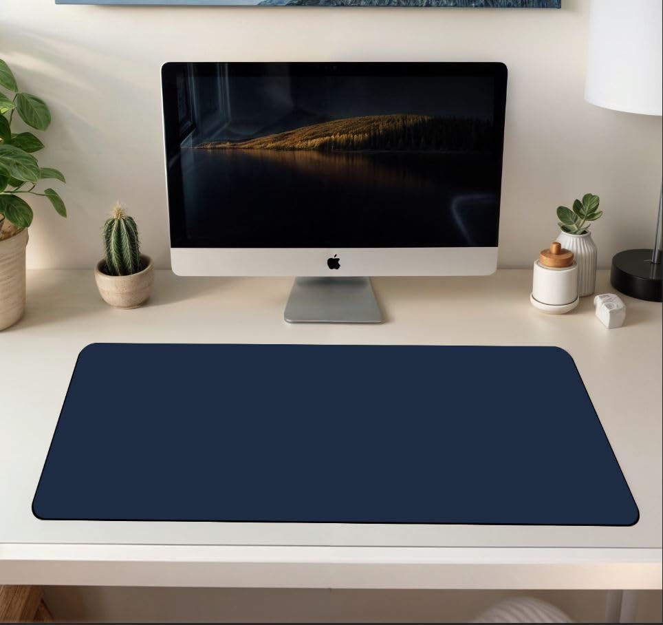Image of ON TREND Premium Extended Mouse Pad, Large Premium Desk Mat Anti Skid Rubber Base for Desktop Laptop PC Office Gaming (Size- 23 X 11 x 0.12 Inch) (Dark Blue)