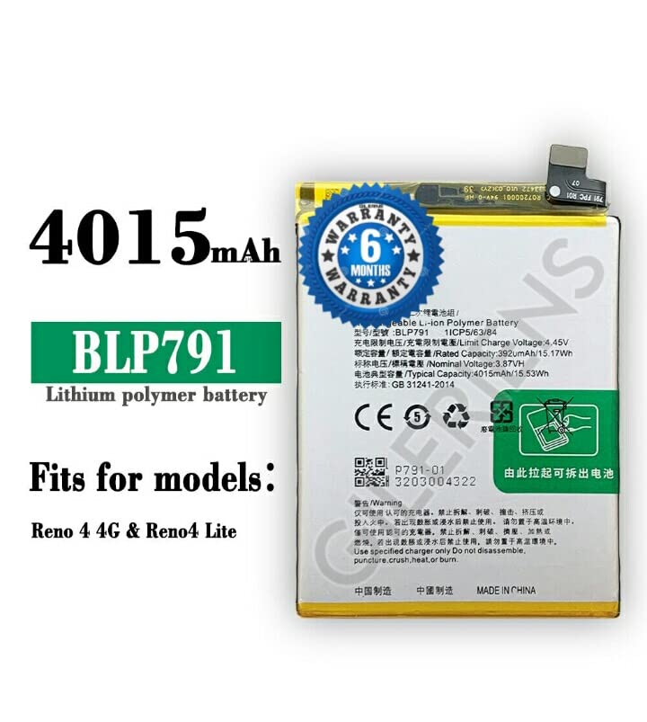 Image of Original BLP791 Battery for Oppo F17 PRO /Reno 4 / 4G / 4 LITE /Battery with 6 Month Warranty ****(E52)