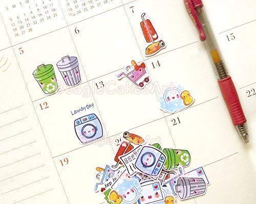 Miniatura 6 de Housework Stickers for Planner - Planner Stickers - Matte Stickers - Stickers for Planner and Agenda - Scrapbook - Notebook Stickers - Payday