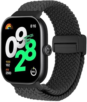 Rongep [Örgü Loop] Xiaomi Redmi Watch 6/5/4/Mi Band 10 Pro/9 Pro/8 Pro ile Uyumlu Kordon Manyetik Toka Konforlu Mi Band 10 Pro Kordon Terletmeyen Elastik Kumaşlı Redmi Watch 6 Kordonu