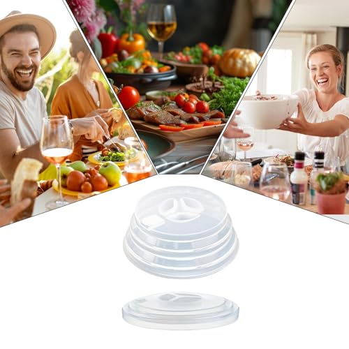 Antisalpicaduras para microondas - Tapa de plato plegable de silicona resistente al calor, protección de cocina multifuncional, protección flexible de alimentos, para la preparación de comidas en el - imagen 4