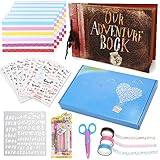 Vienrose Our Adventure Book Pixar Up Handmade DIY Scrapbook Photo Album 80 Pages Retro Memory Book for Lover Friends Kids Anniversary Wedding Travelling Baby