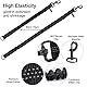Wolfone Shock Absorber Reflektierende Fäden Bungee Hundeleine für Running， Training， Recall 2er Pack Schwarz