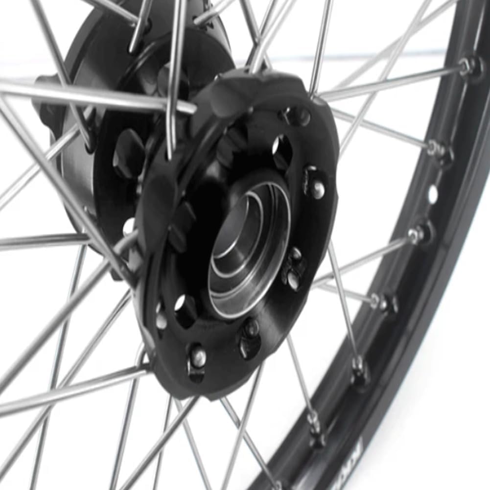 KKE 1.4 * 17” & 1.6 * 14”Big Kid's Complete Wheels Rims Compatible withKTM 85 SX 2025-2026 Husqvarna TC 85 Gas Gas MC 85 2025-2026 Mini Bike Black Hub