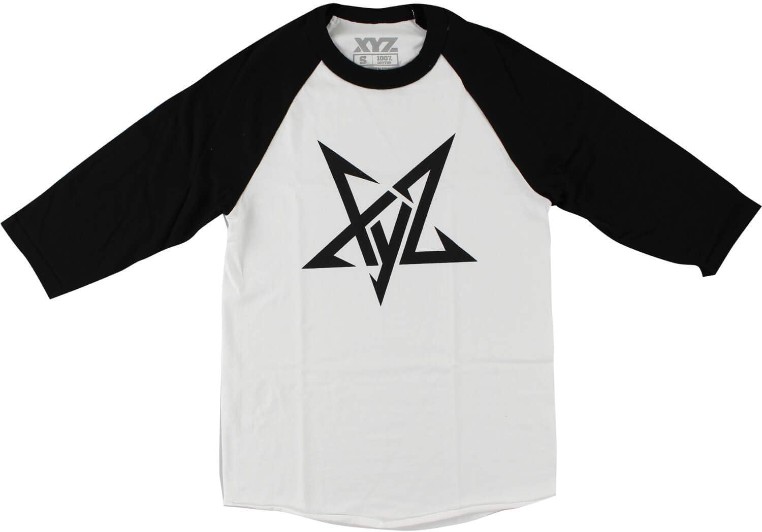 XYZ Pentagram Raglan 3/4 SLV XLarge WHT/BLK