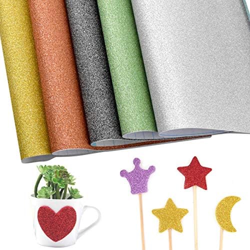 10Pcs Self-Adhesive Glitter Paper Sheets, 30 x 20cm A4 Glitter Paper 80gsm Glitter Cardstock Paper, Colorful Sparkly Cardstock, for DIY Invitation Cards Scrapbooking Party Decoration
