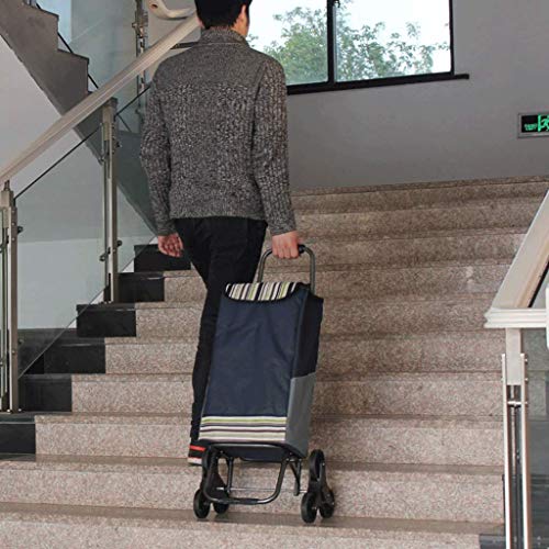 Faltbarer Einkaufswagen mit Hockersitz – kompakter Zugwagen für Treppen & Lebensmittel, vielseitiger Trolley für einfachen Transport, geringes Gewicht und Design – Bild 3