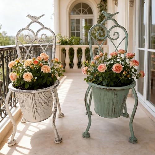 Pot de fleurs en fer compact pour eviter l'encombrement des petits balcons