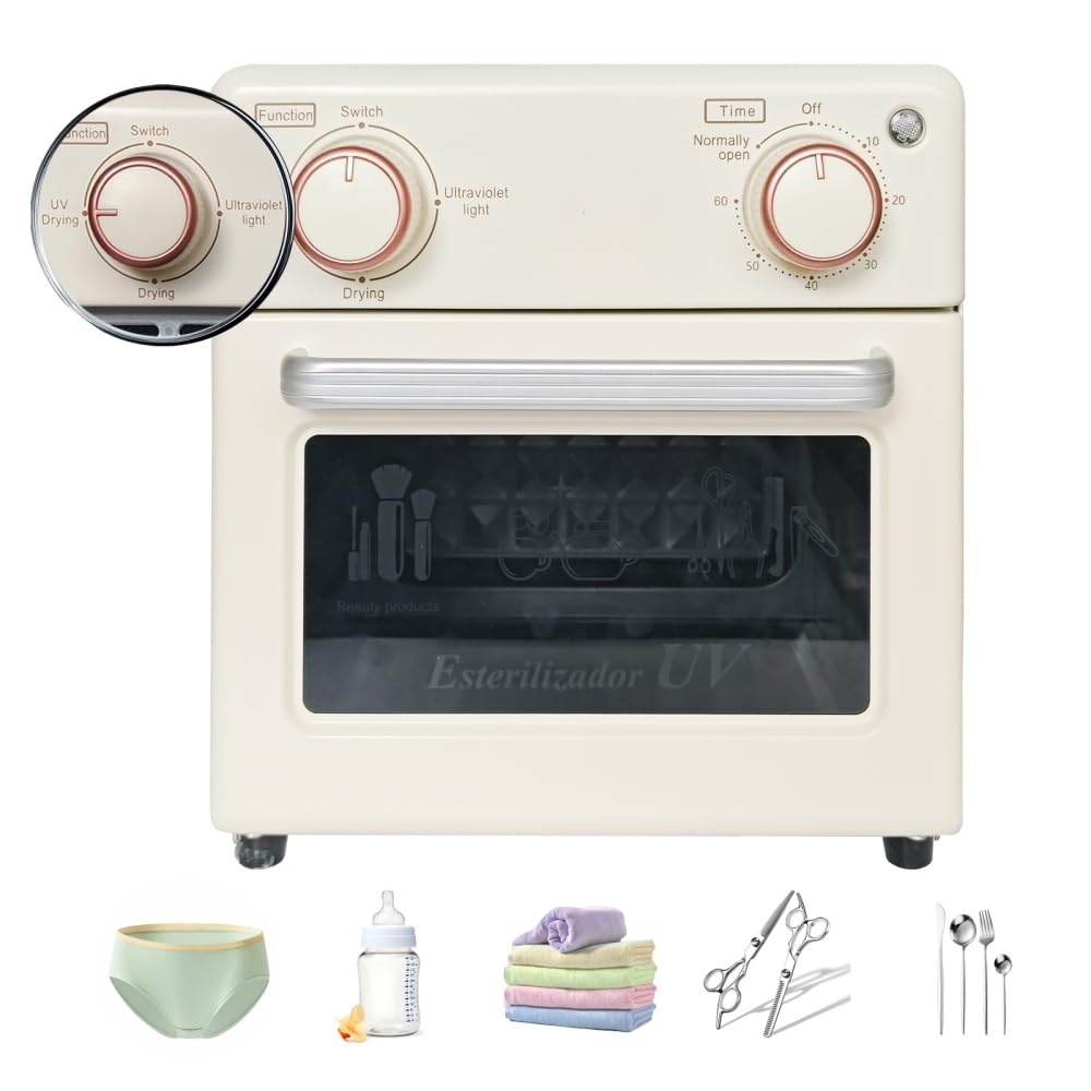 Tool Sterilizers, High temperature sterilization up to 230°C Time Setting, for Nail Salons Dental Clinics Hair Cutting Tools and Daily Household Use Black