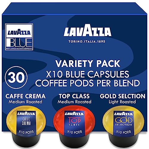 Lavazza Blue Coffee Pods Variety Pack &ndash; 30 Count &ndash; Includes Top Class, Gold Selection & Caff...