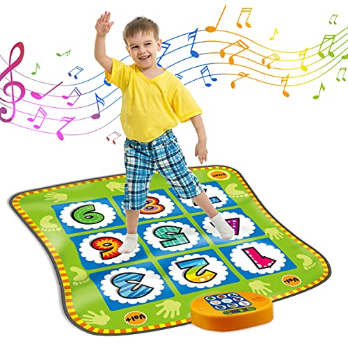 Interactive Dance Mat for Kids: Enjoy Number Rhythm Step Pad Musical Dancing Challenge Playmat