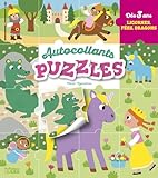  Les licornes, fées, dragons: Autocollants puzzles